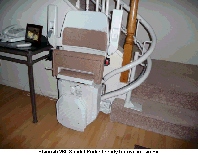 Stannah 260 inside bend curving track stair lift