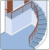 Spiral staircase needs a custom curving chairlift
