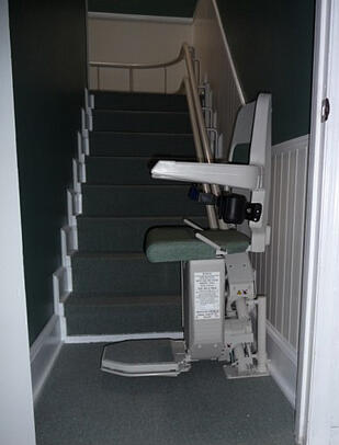 Stannah 260 with Sarum standard seat ready for use