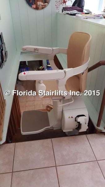 600 Model Stannah Stairlift ready to ride