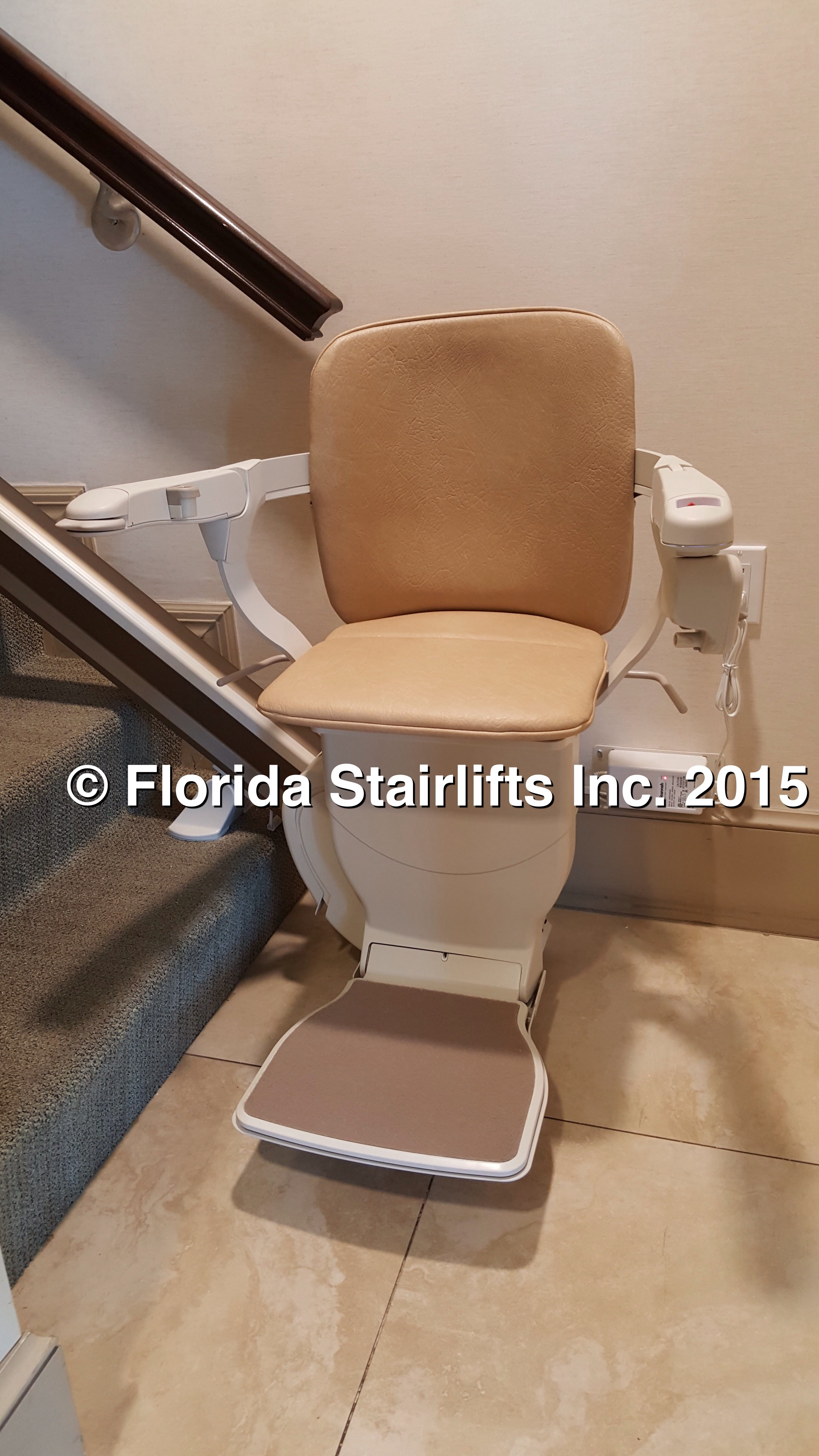 A Stannah 600 installed prior to release from rehabilitation center